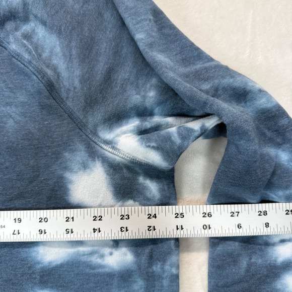 LIVI Tie Dye Full Zip Hoodie‎ Sweatshirt Pockets Athleisure Blue White 22/24 - Picture 2 of 7
